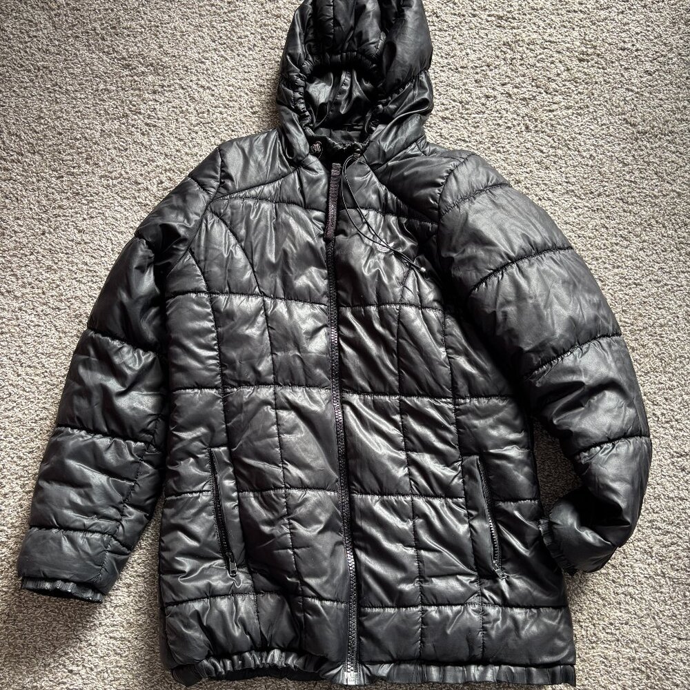 Vintage Adidas Puffer Jacket - Black Size Medium